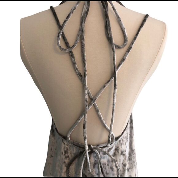 Lulus Silver Gray Crushed Velvet Mini Dress - Picture 7 of 9